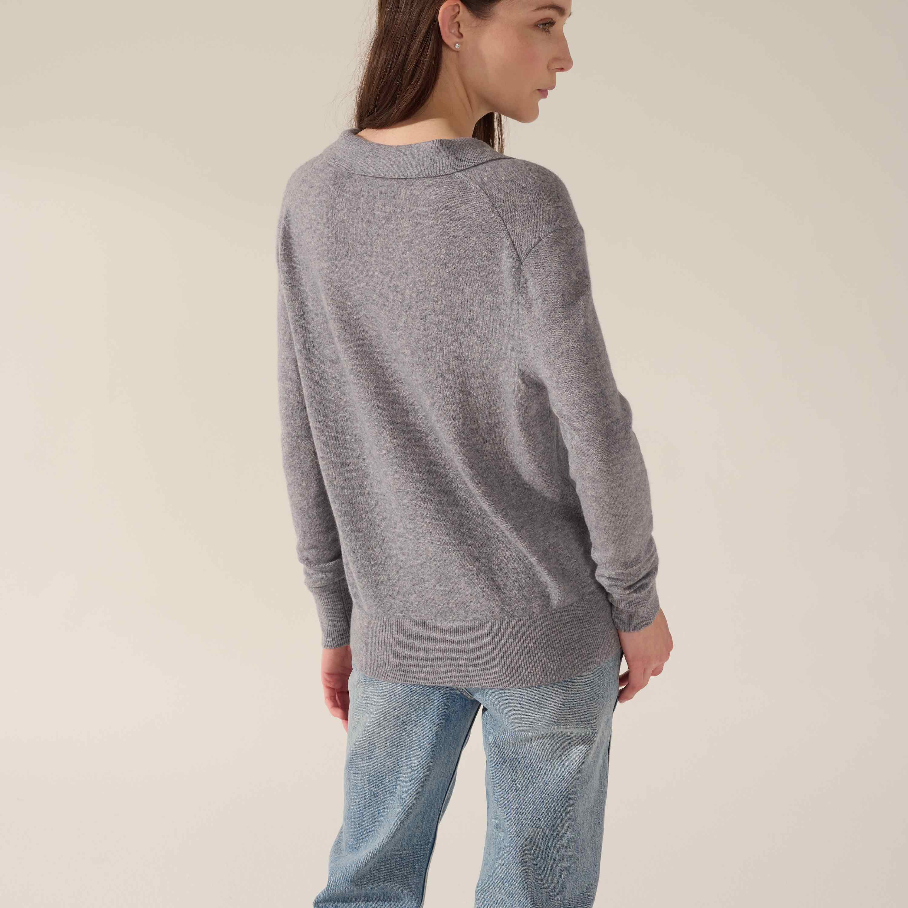 Camila Airy Cashmere Collared Sweater - Image 10