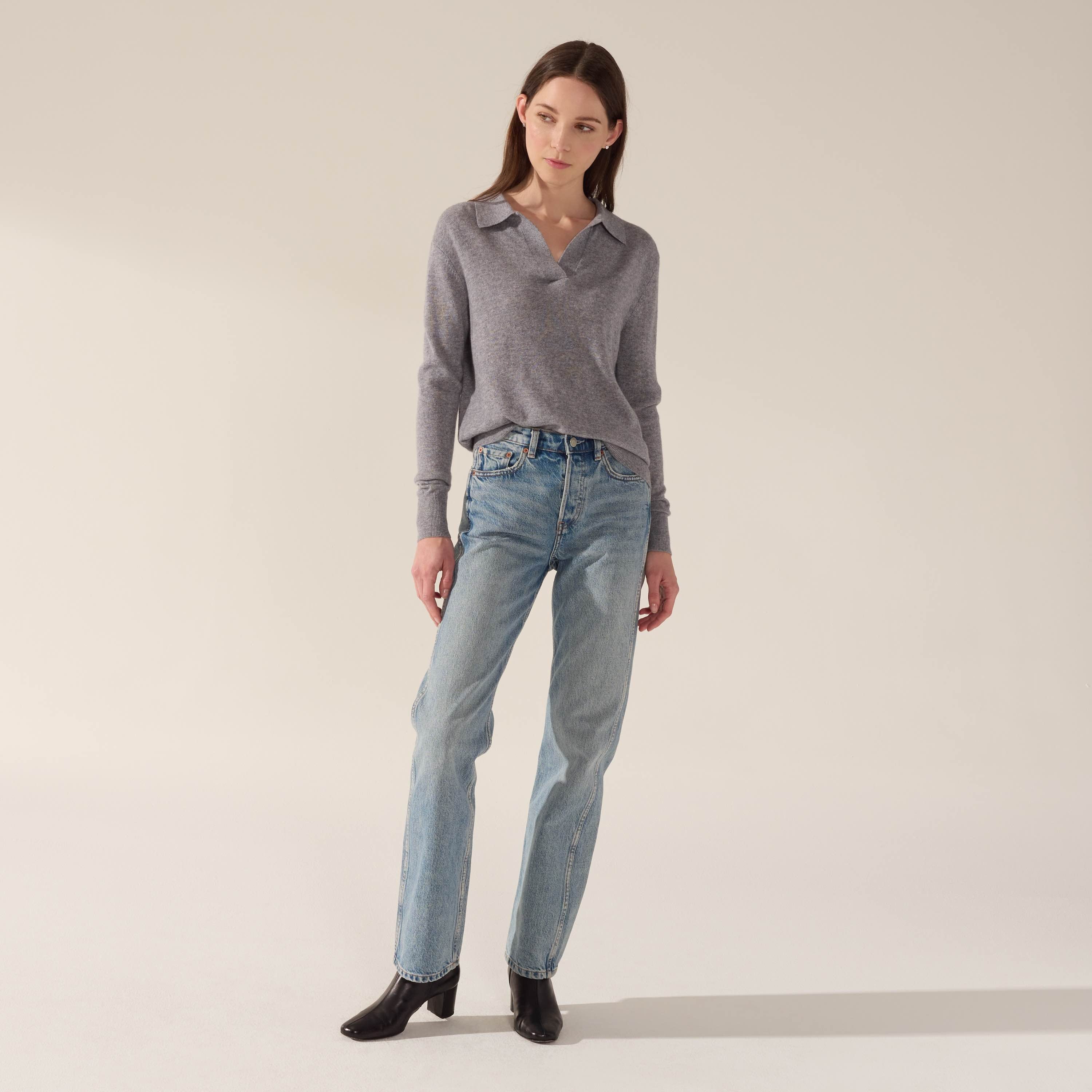 Camila Airy Cashmere Collared Sweater - Image 12