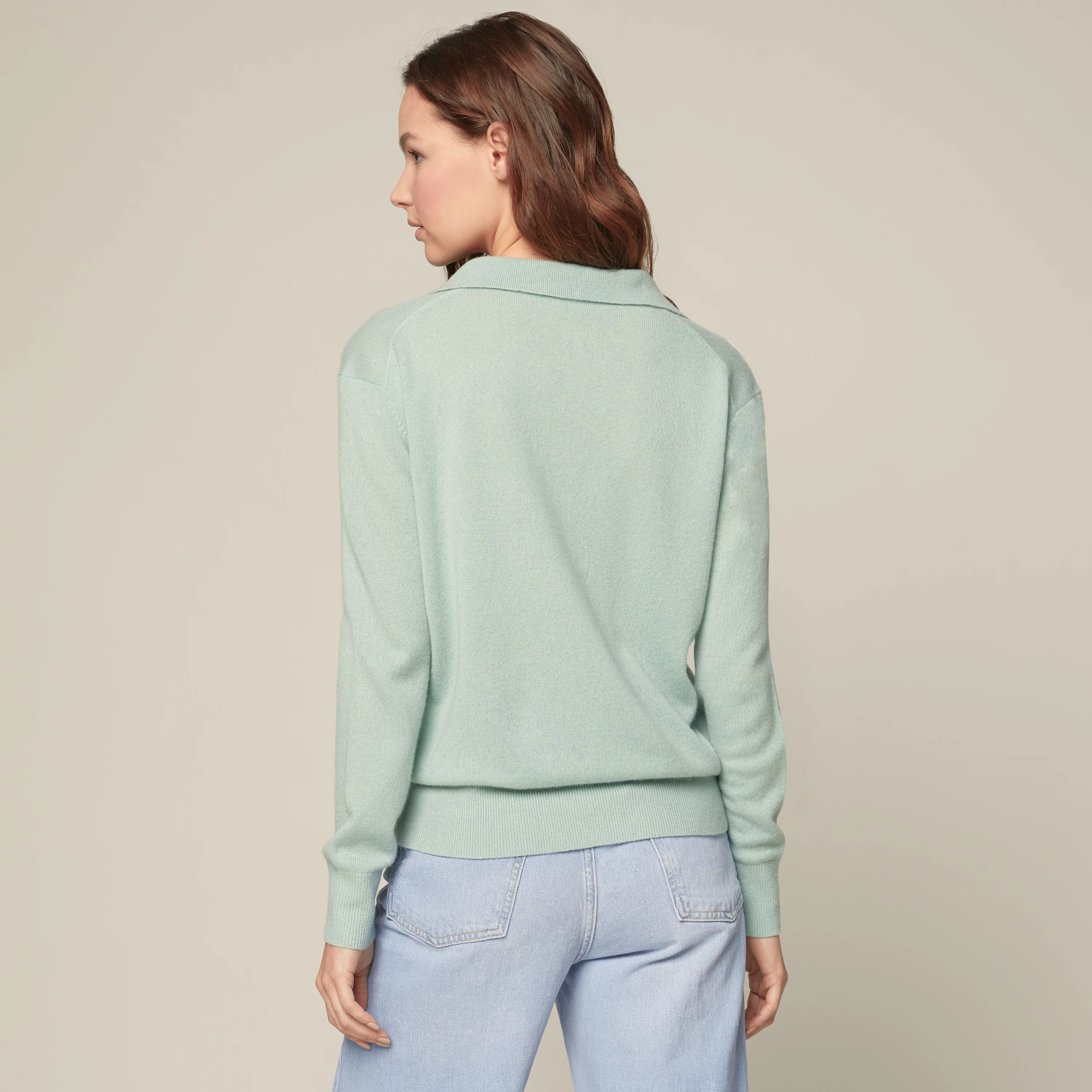 Camila Airy Cashmere Collared Sweater - Image 14