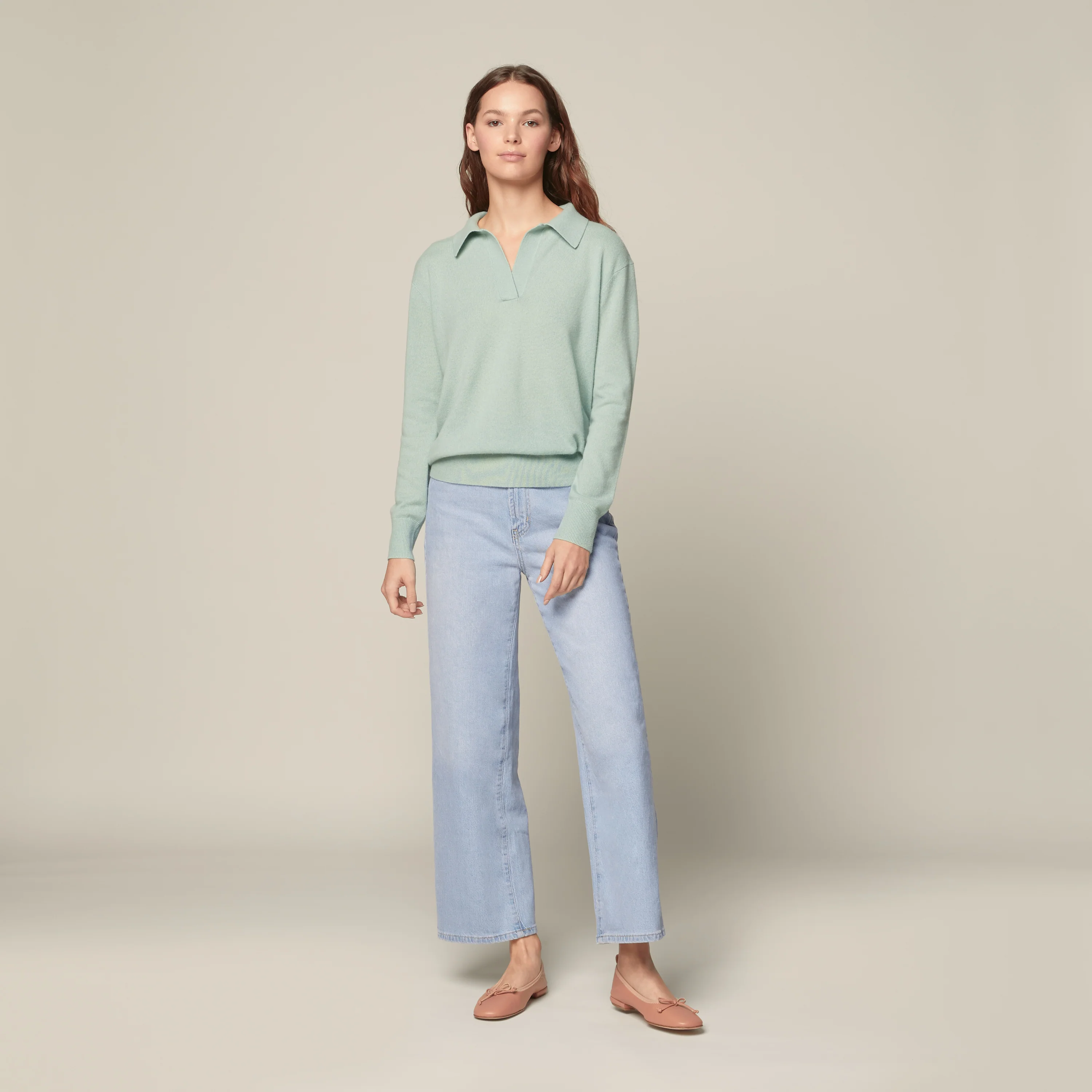 Camila Airy Cashmere Collared Sweater - Image 16