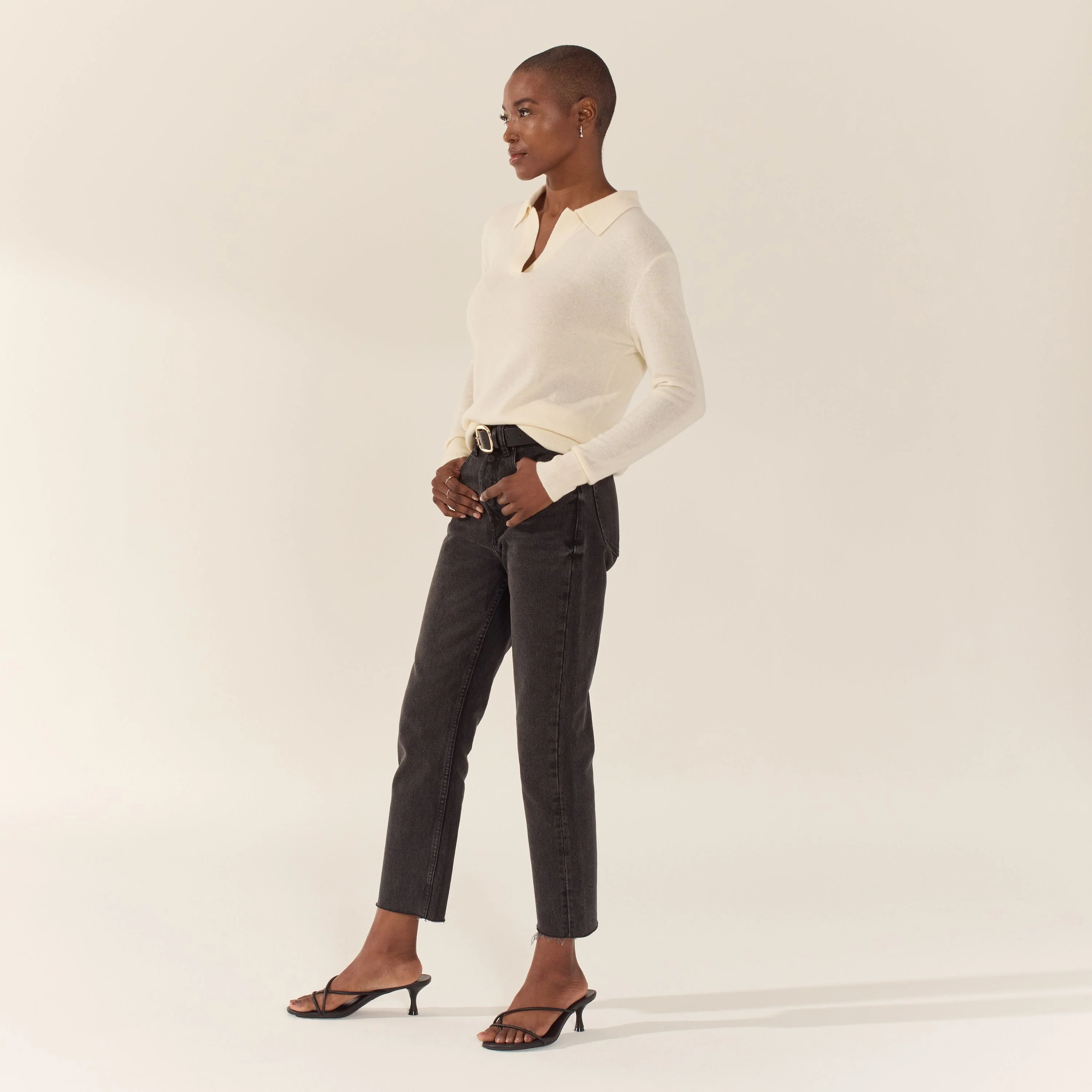 Camila Airy Cashmere Collared Sweater - Image 18