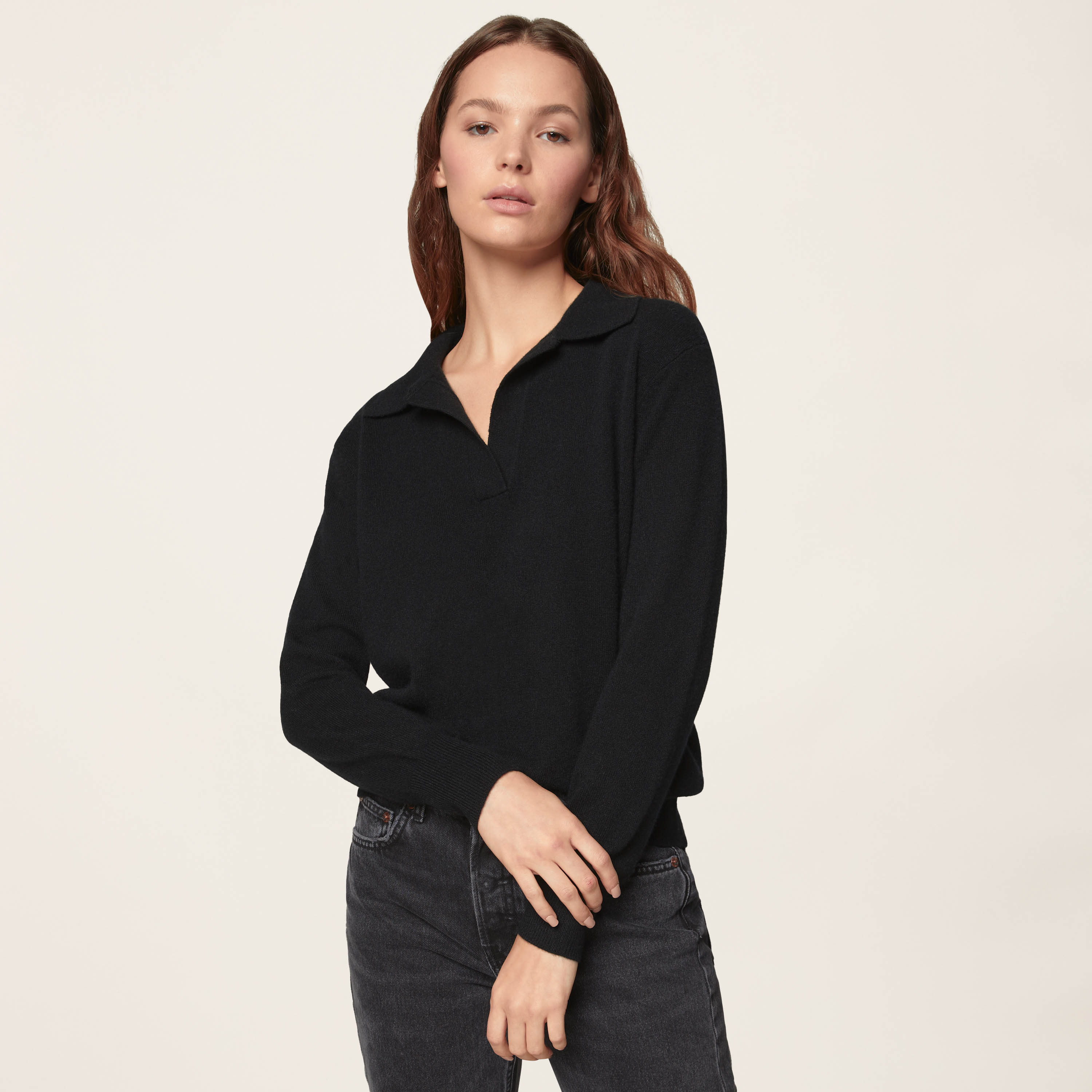 Camila Airy Cashmere Collared Sweater - Image 23