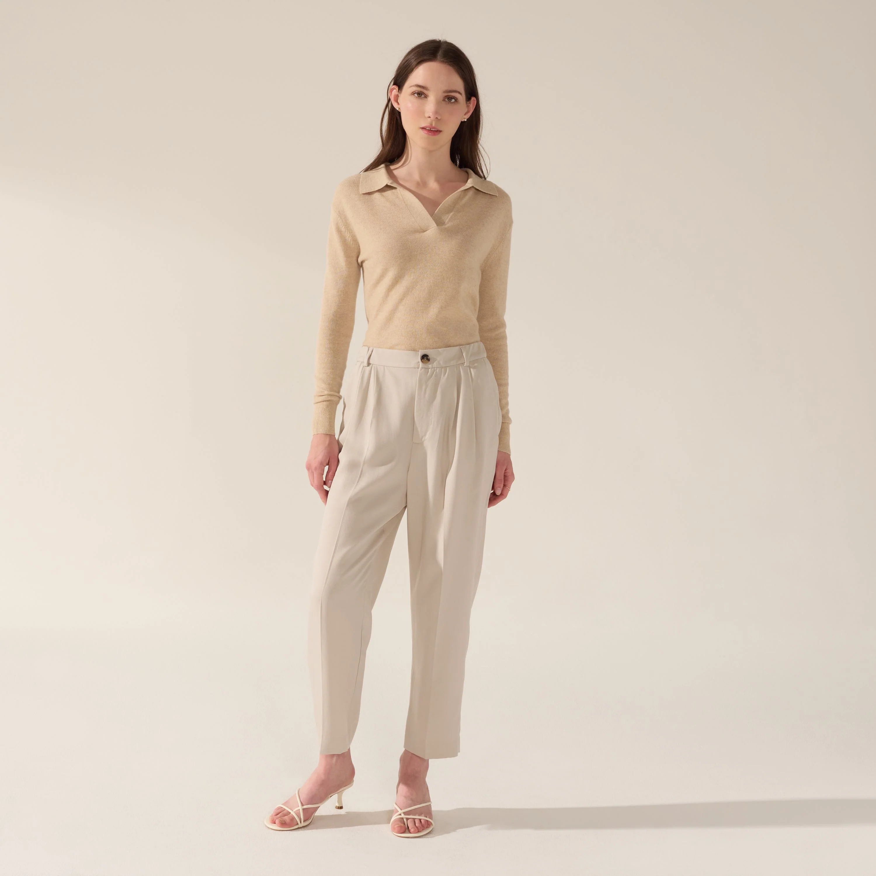 Camila Airy Cashmere Collared Sweater - Image 4