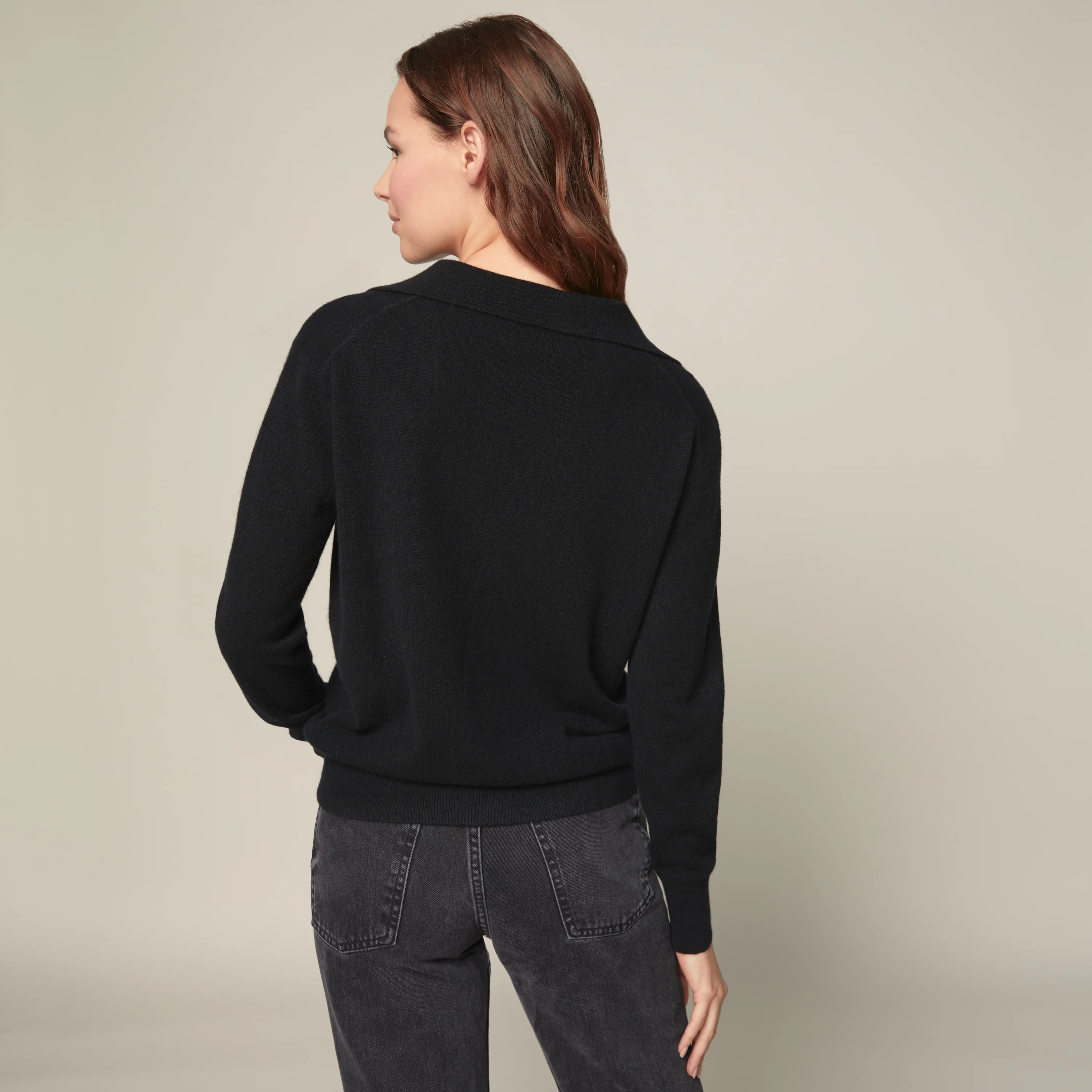 Camila Airy Cashmere Collared Sweater - Image 6
