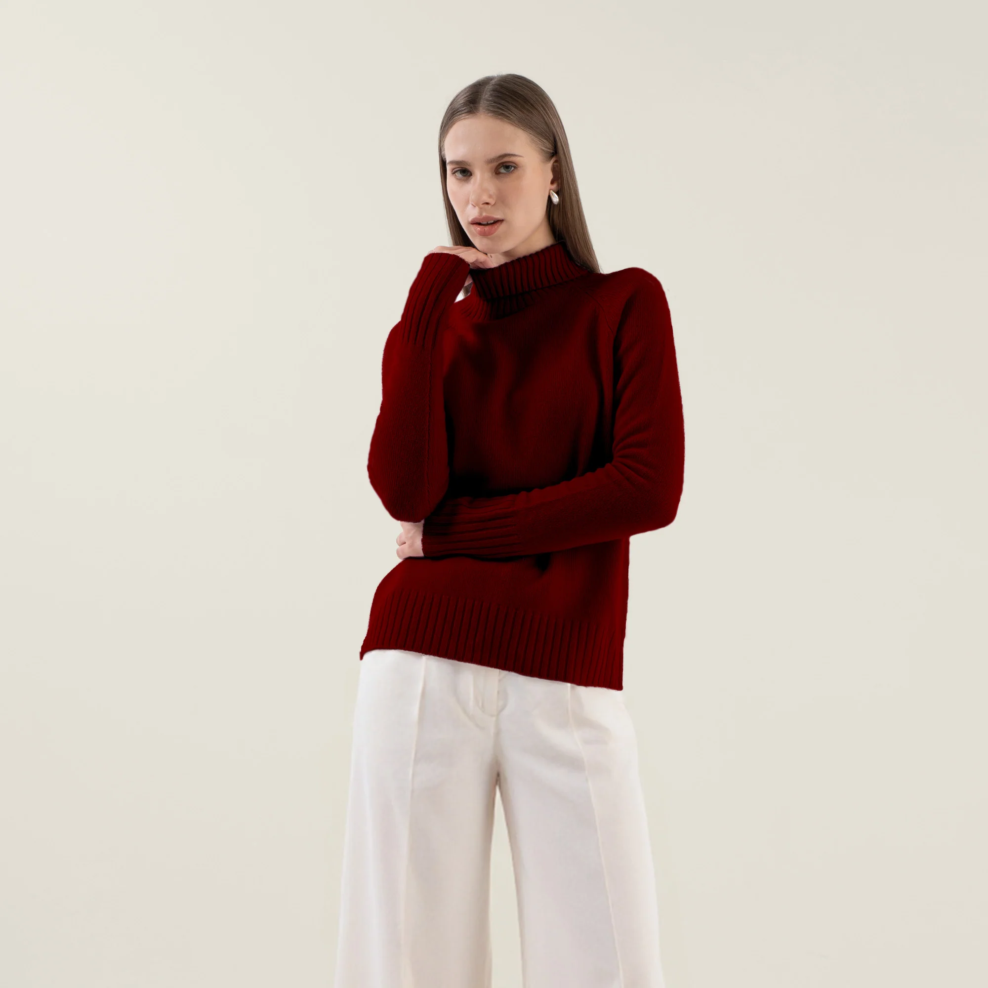 Emma Cashmere Relaxed Turtleneck Sweater - Image 102