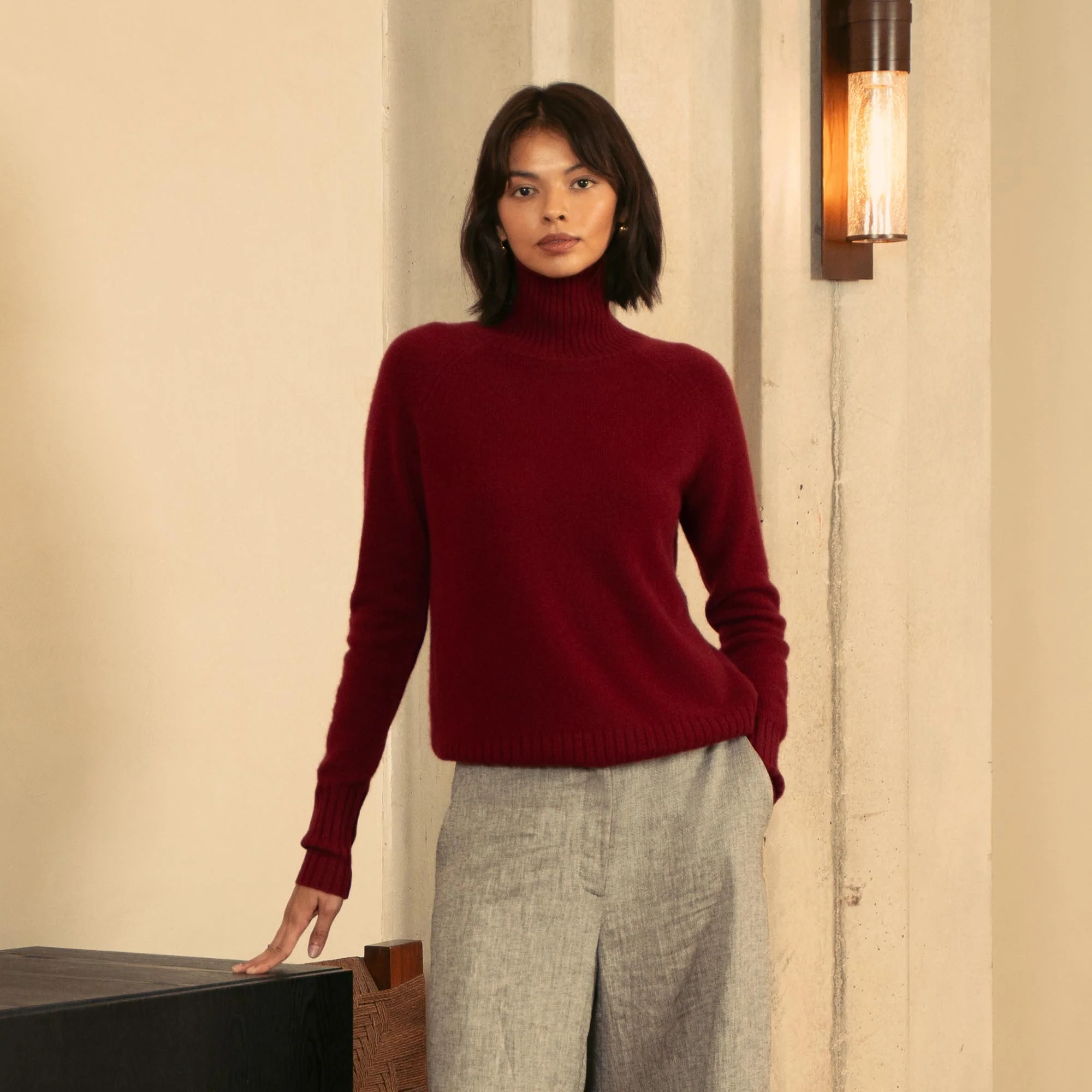 Emma Cashmere Relaxed Turtleneck Sweater - Image 103