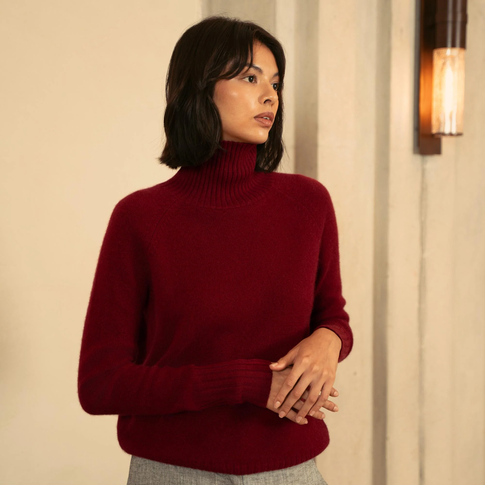 Emma Cashmere Relaxed Turtleneck Sweater - Image 107