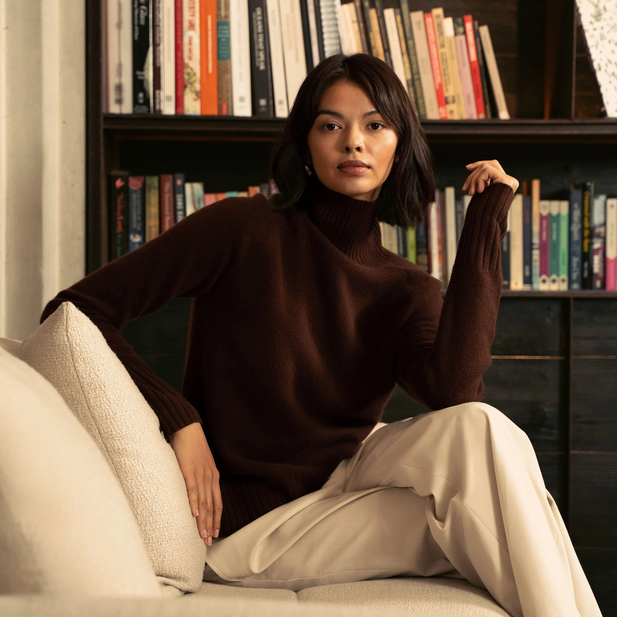 Emma Cashmere Relaxed Turtleneck Sweater - Image 109