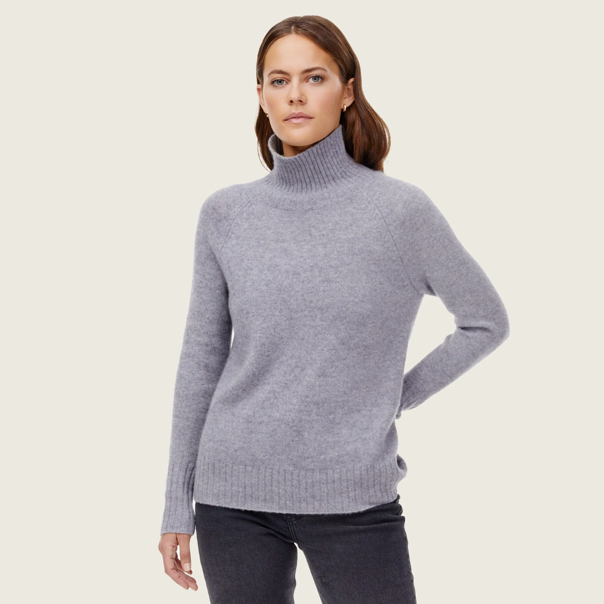 Emma Cashmere Relaxed Turtleneck Sweater - Image 113