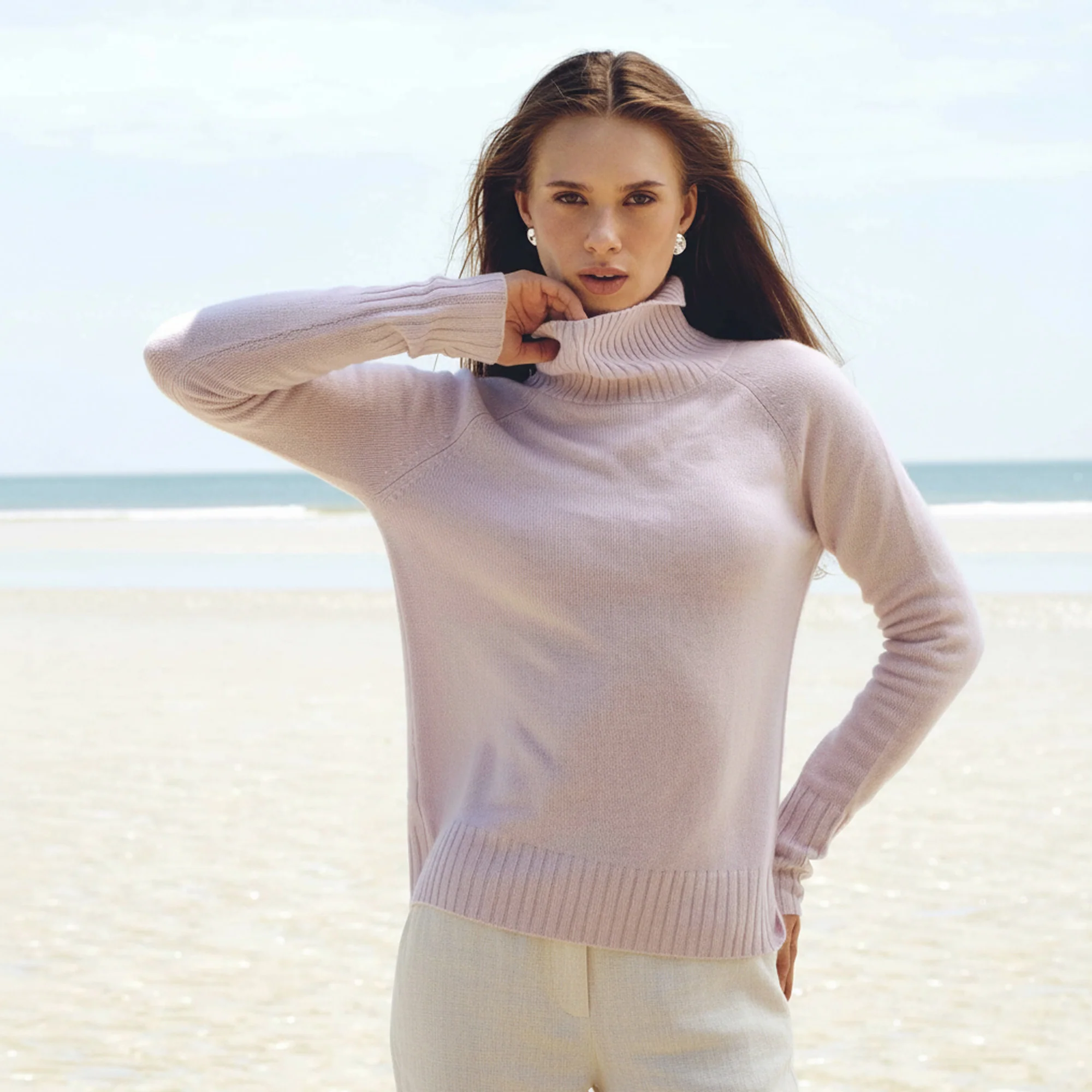 Emma Cashmere Relaxed Turtleneck Sweater - Image 116