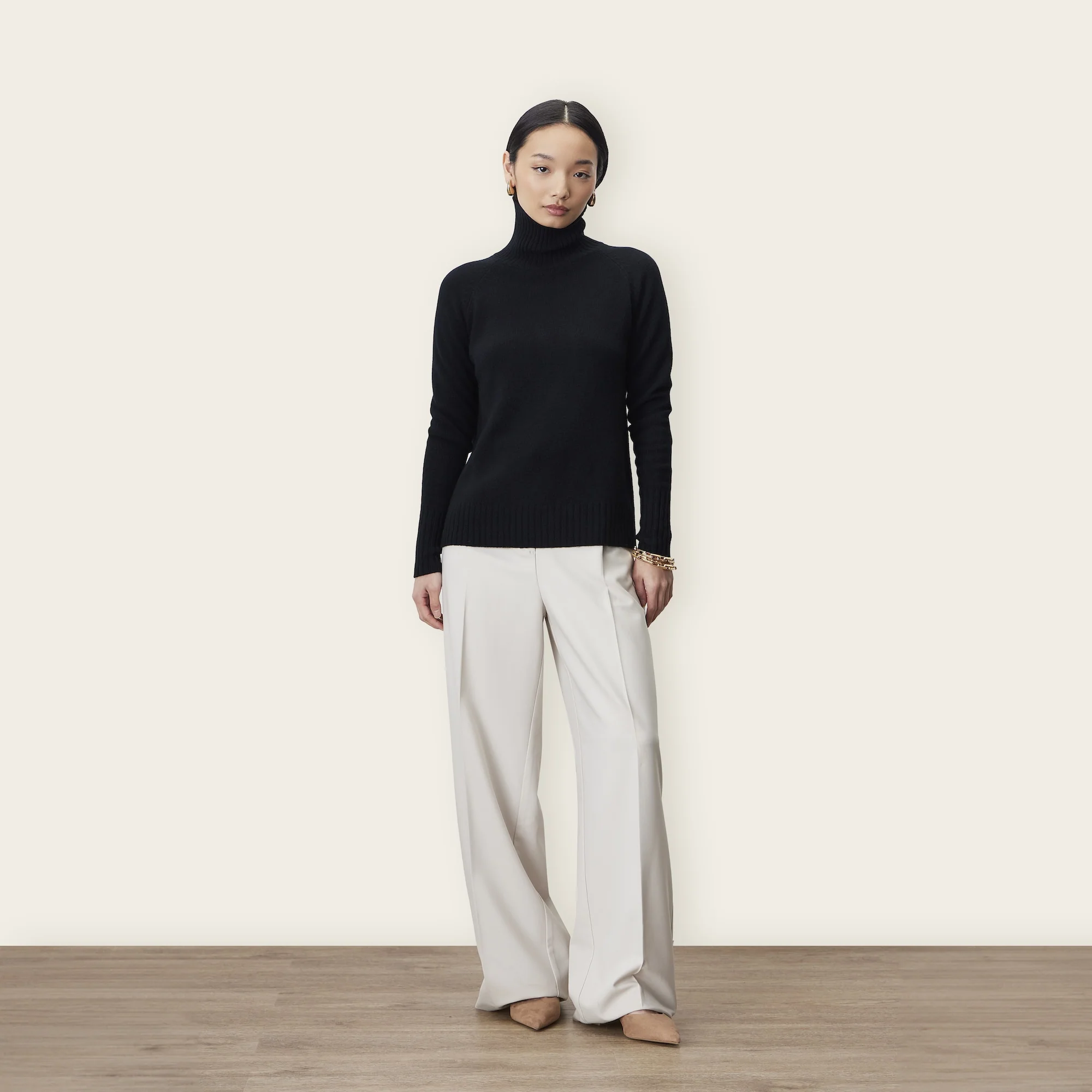 Emma Cashmere Relaxed Turtleneck Sweater - Image 45