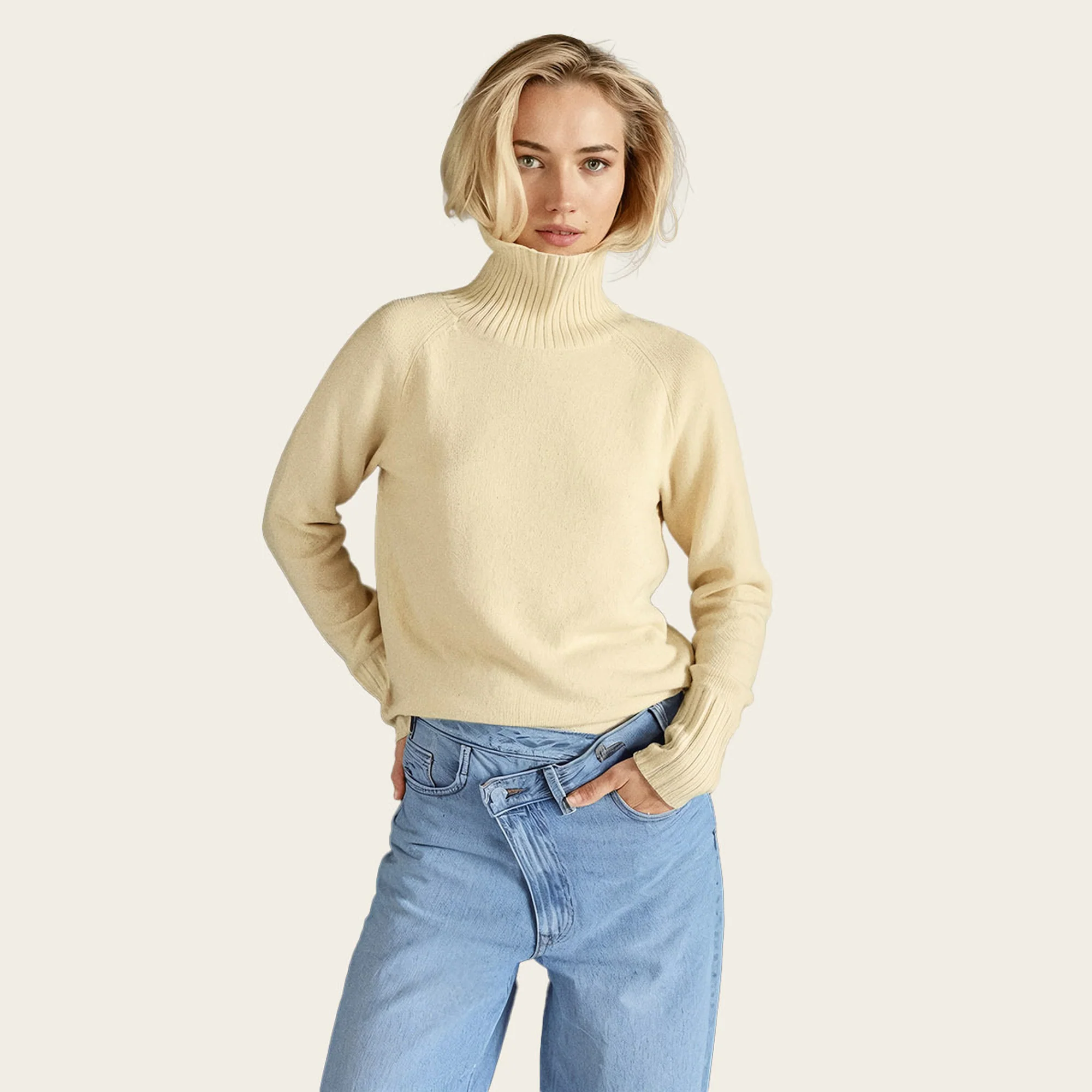 Emma Cashmere Relaxed Turtleneck Sweater - Image 60