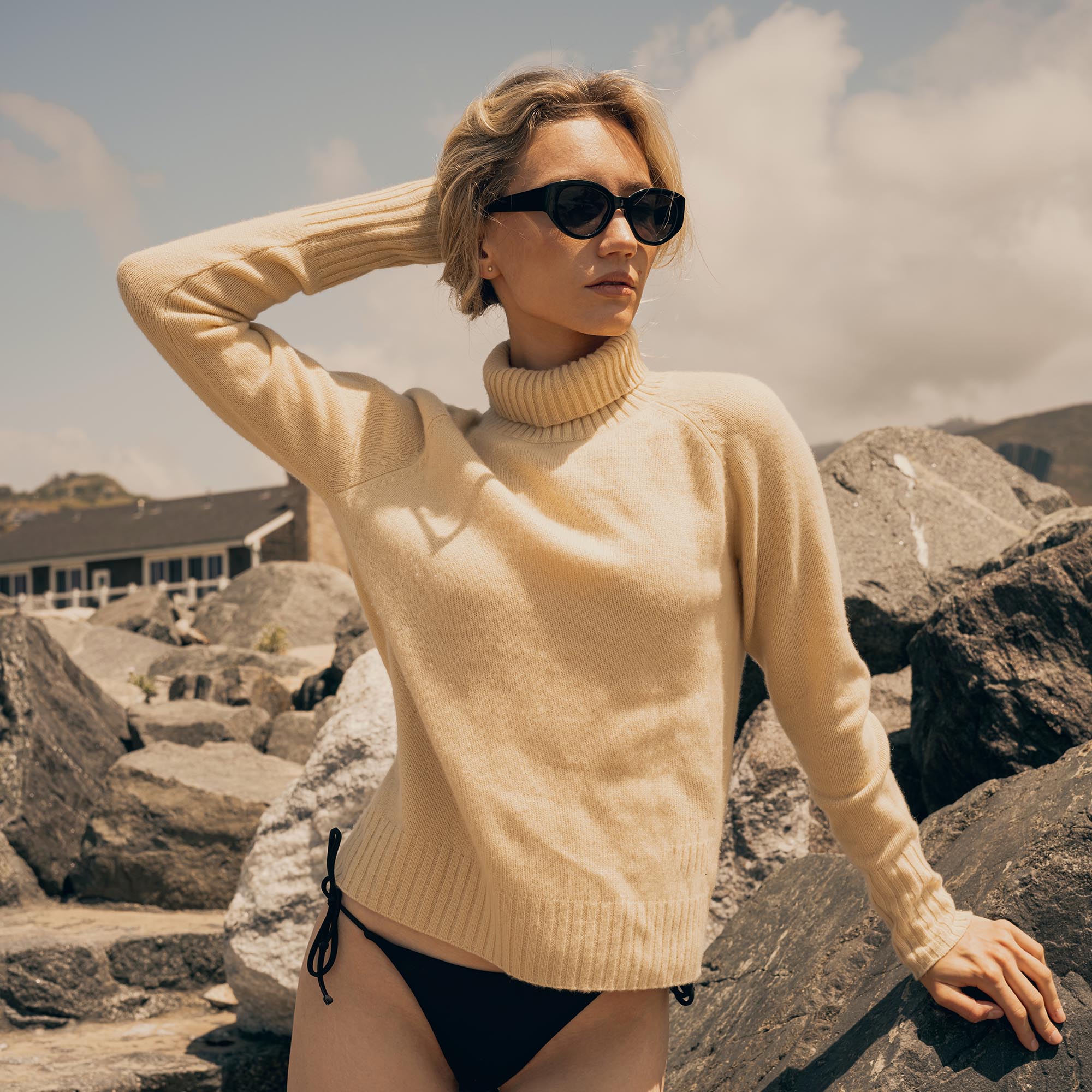 Emma Cashmere Relaxed Turtleneck Sweater - Image 72
