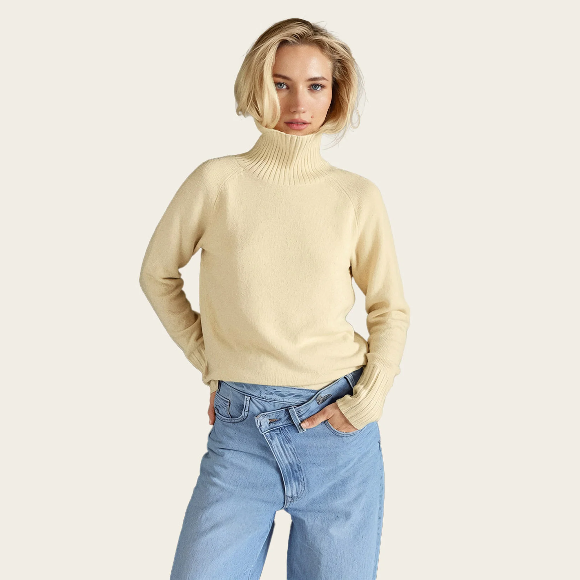 Emma Cashmere Relaxed Turtleneck Sweater - Image 73