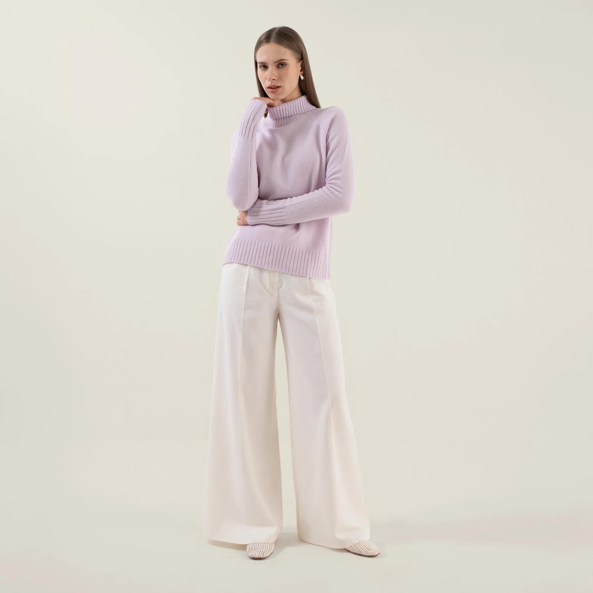 Emma Cashmere Relaxed Turtleneck Sweater - Image 75