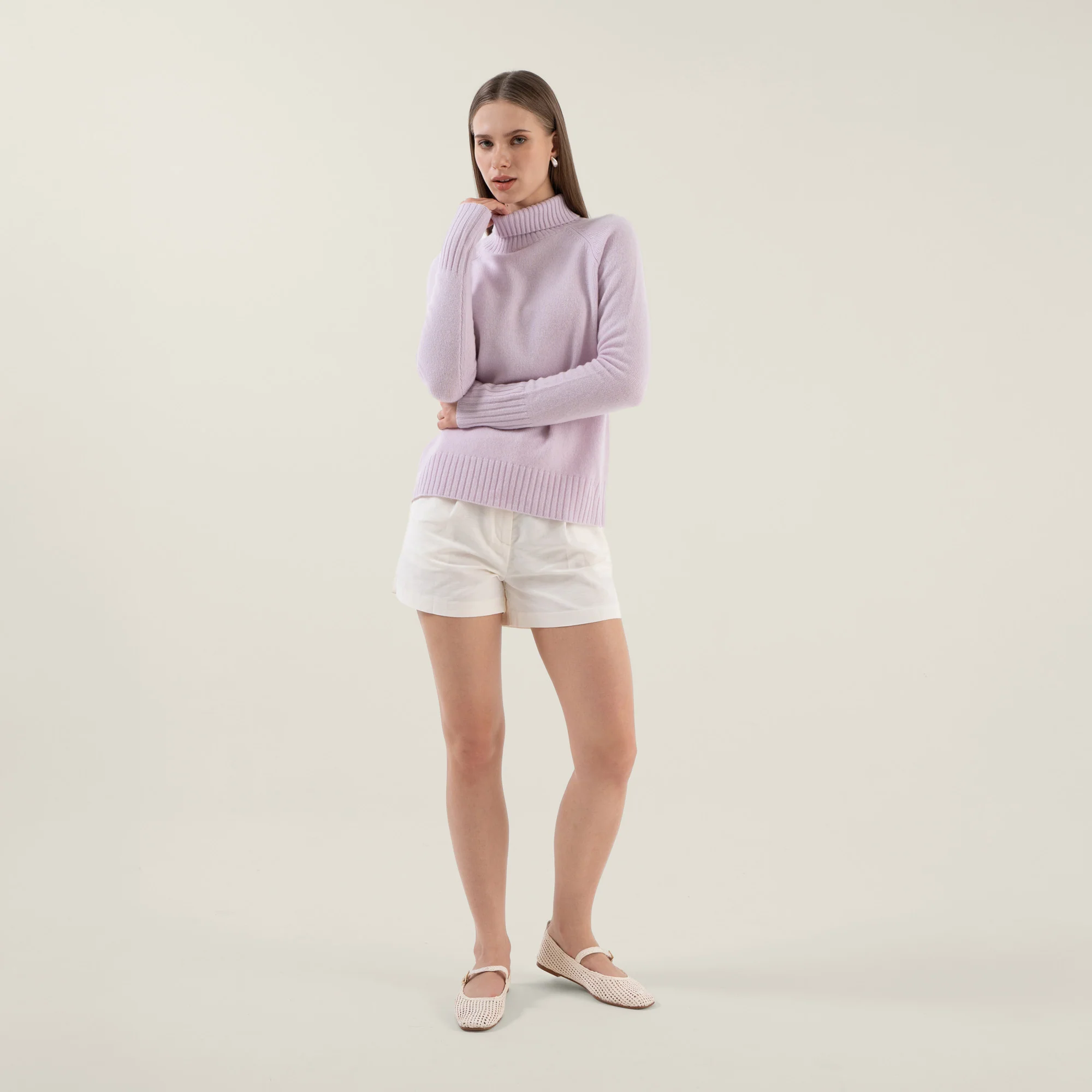 Emma Cashmere Relaxed Turtleneck Sweater - Image 79