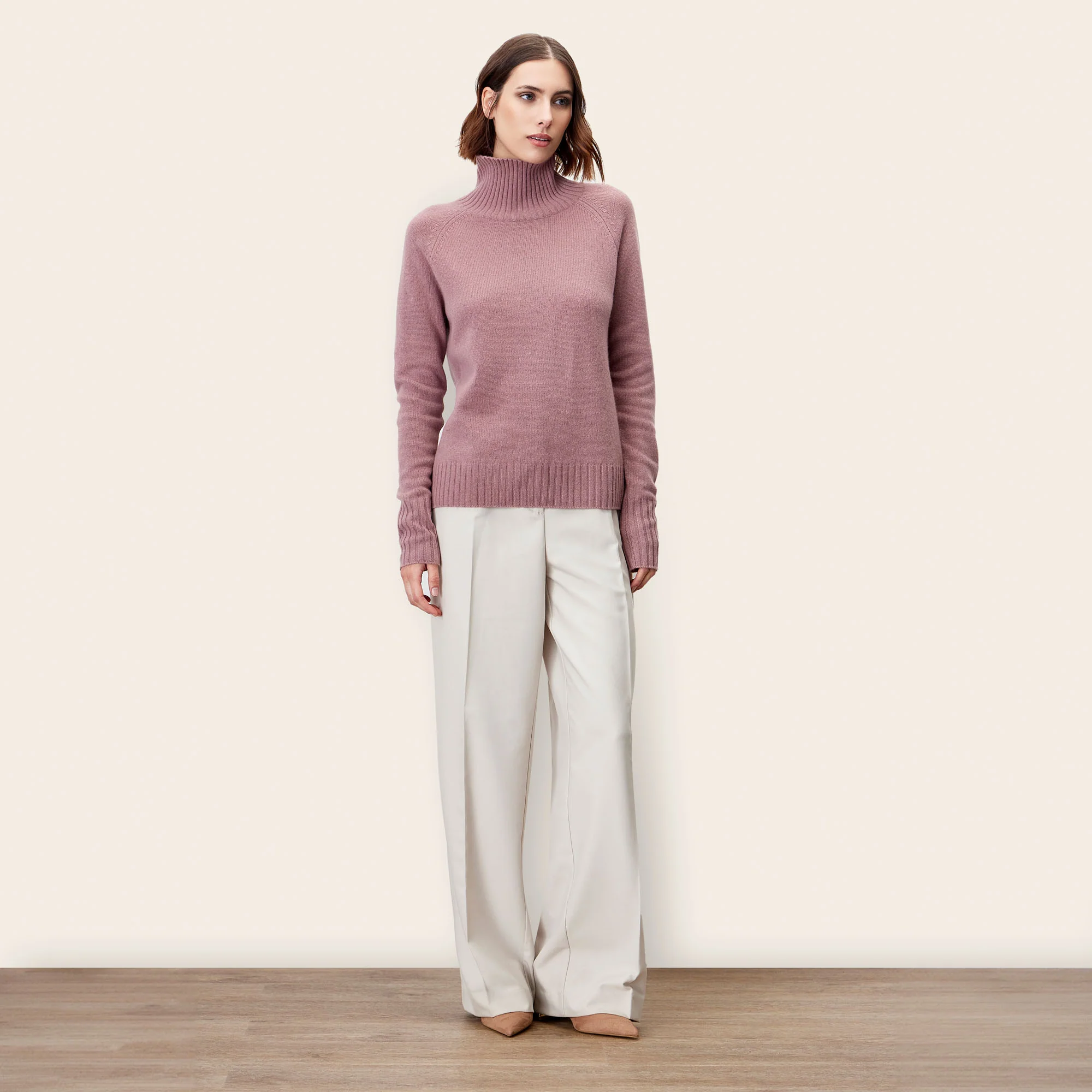 Emma Cashmere Relaxed Turtleneck Sweater - Image 87