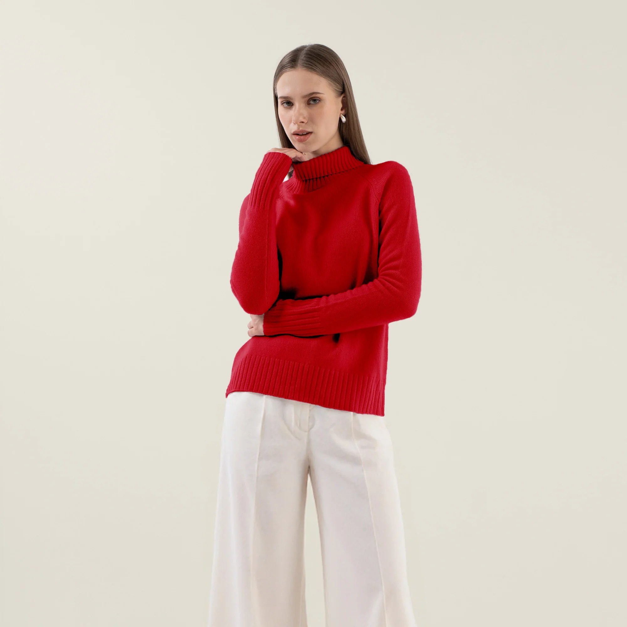 Emma Cashmere Relaxed Turtleneck Sweater - Image 96