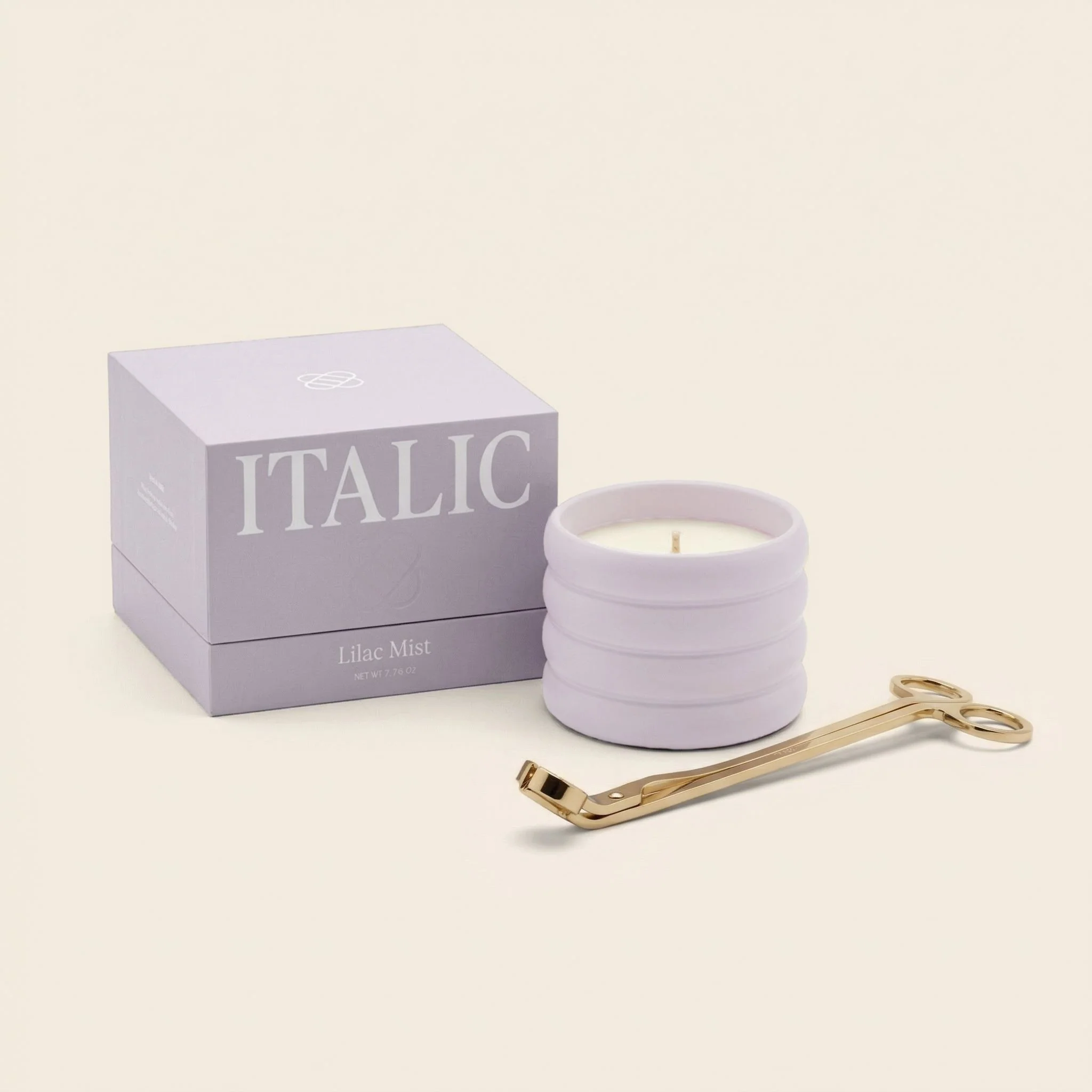 Soy Wax Ceramic Candle & Wick Trimmer Set - Image 3