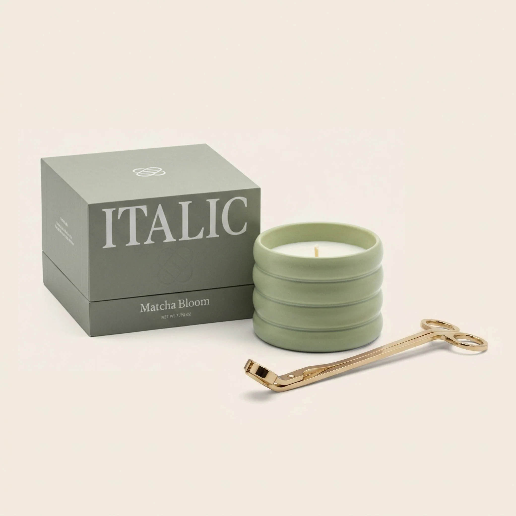Soy Wax Ceramic Candle & Wick Trimmer Set - Image 4