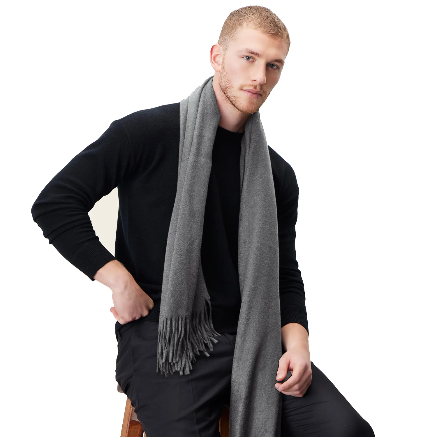Cleo Oversized Cashmere Scarf - Image 41