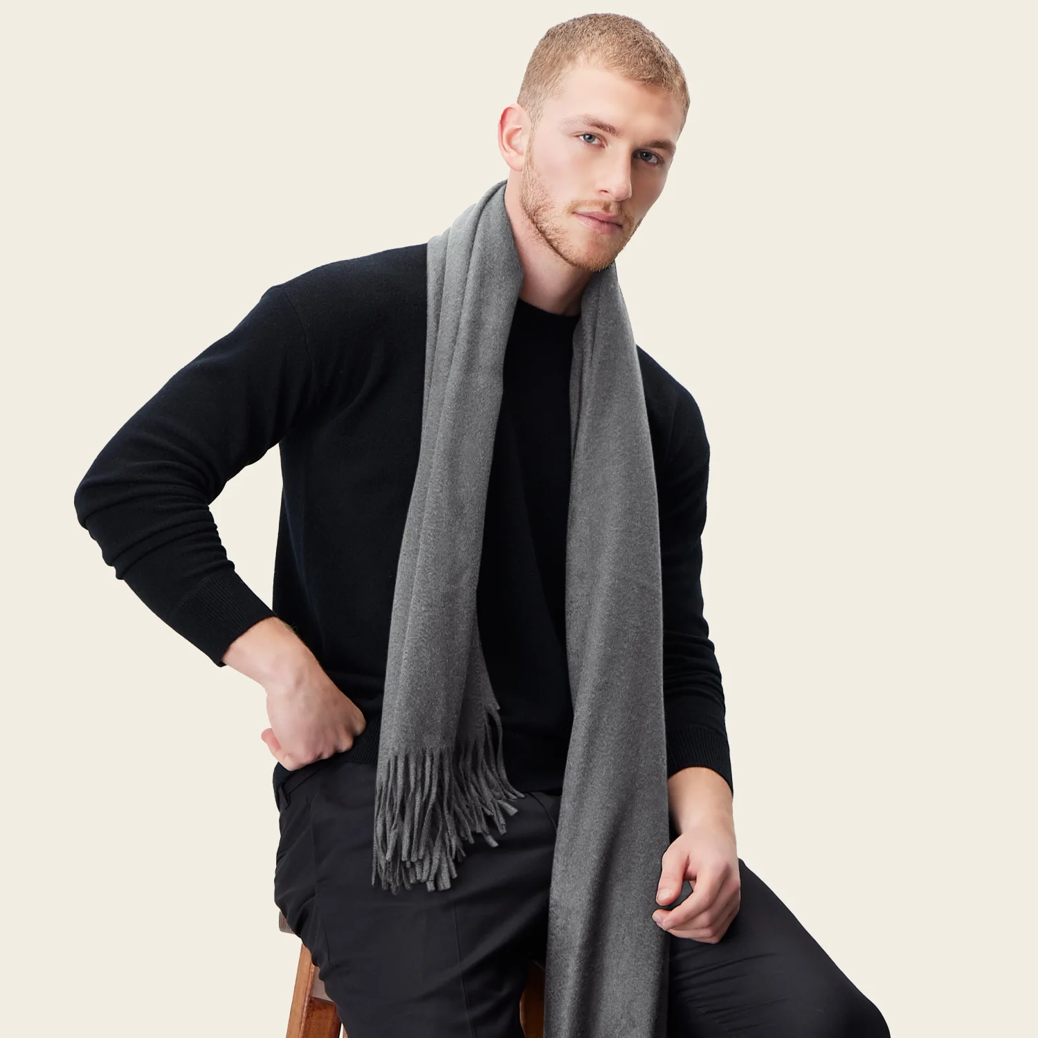 Cleo Oversized Cashmere Scarf - Image 45