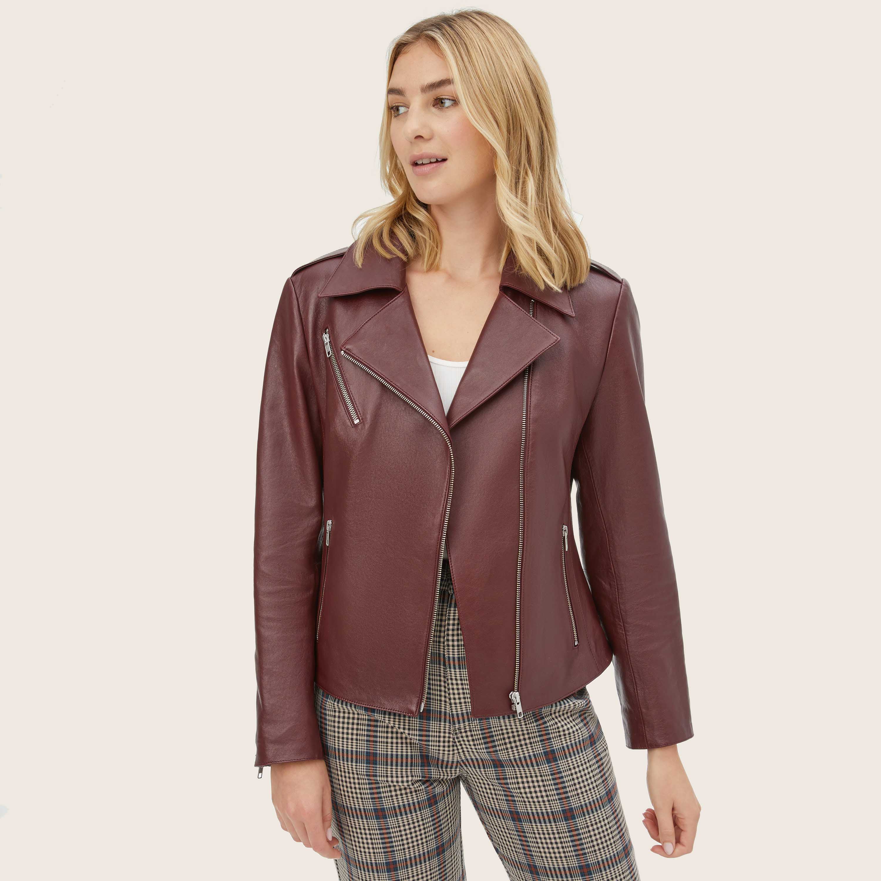 Lou Lightweight Lambskin Leather Jacket - Image 15
