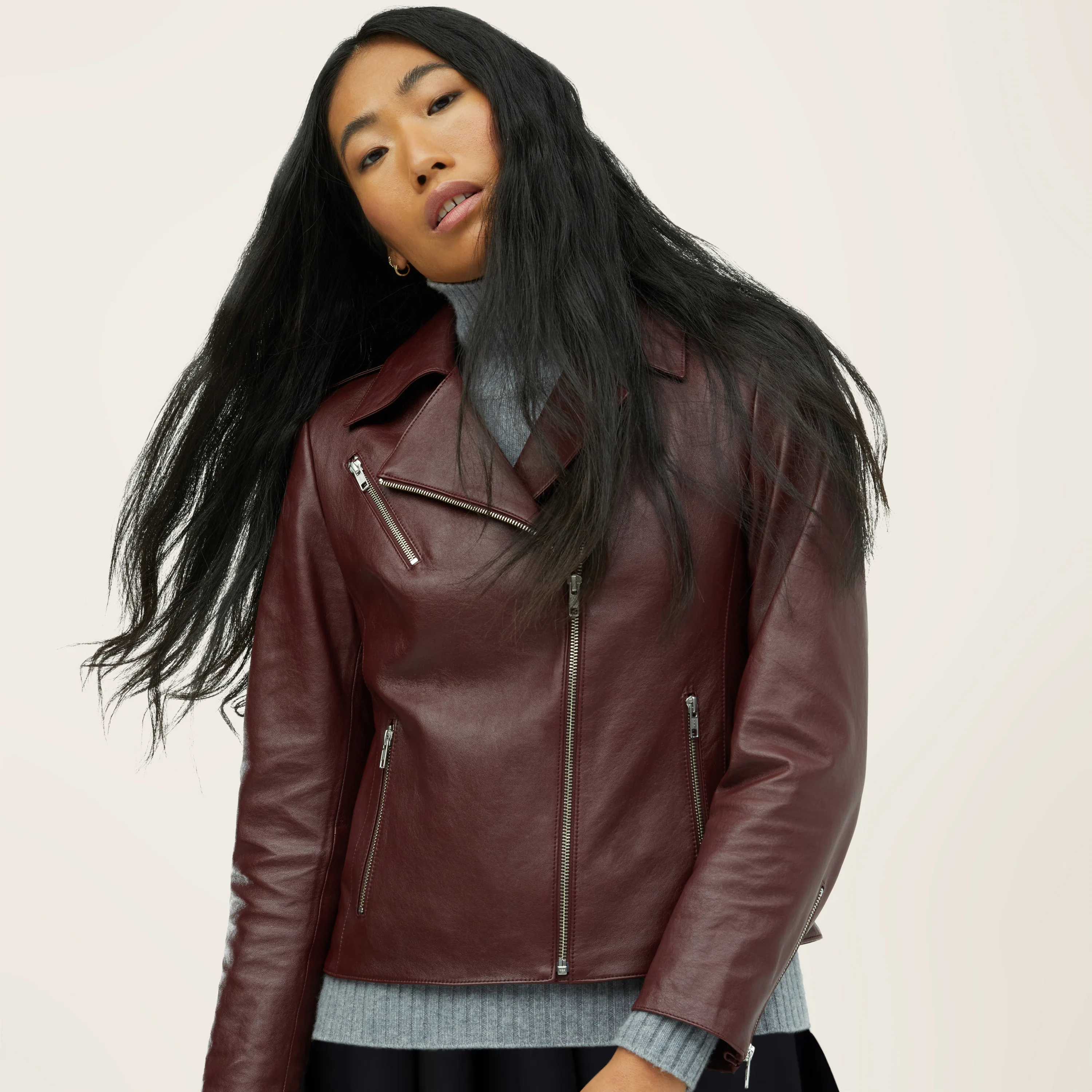Lou Lightweight Lambskin Leather Jacket - Image 3