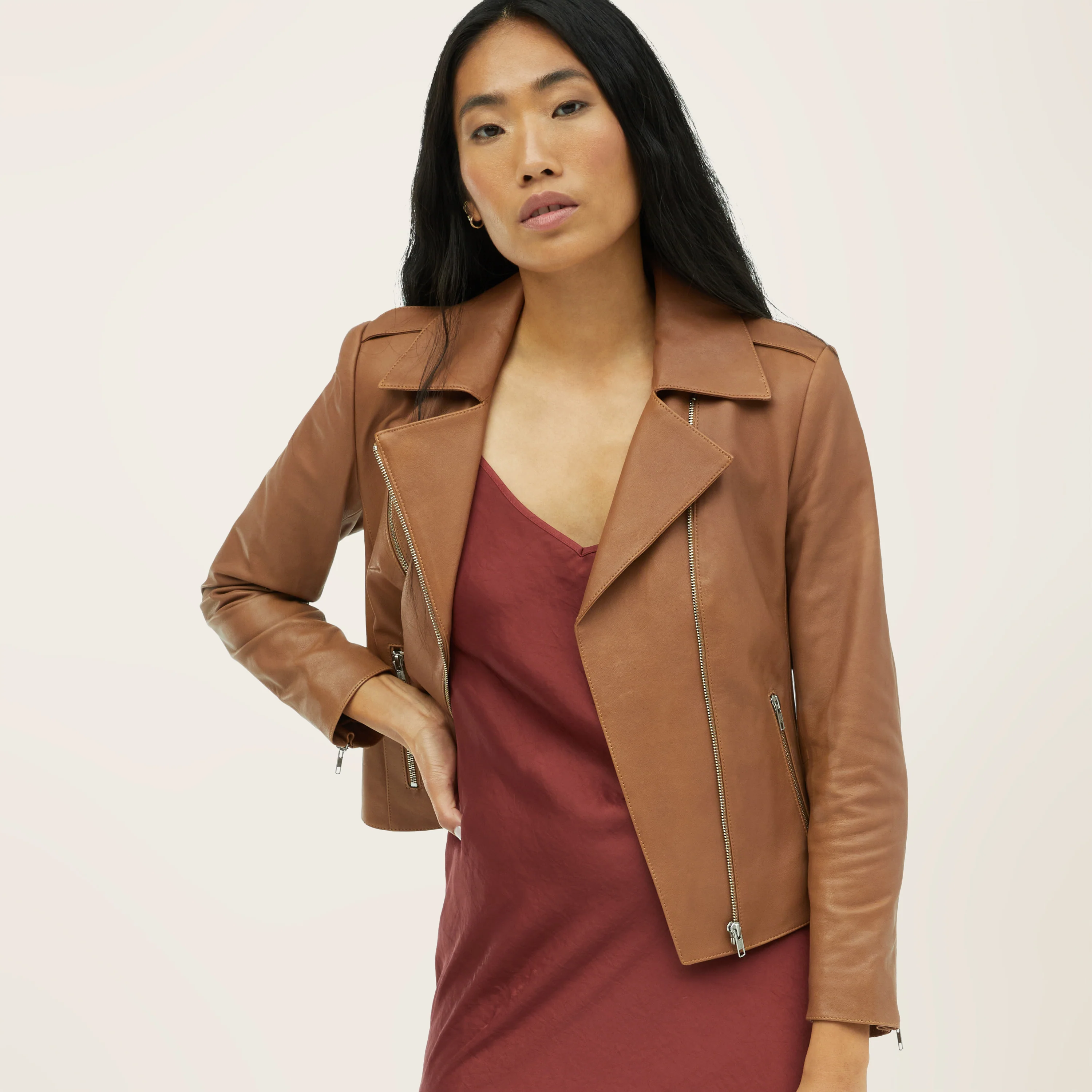 Lou Lightweight Lambskin Leather Jacket - Image 7