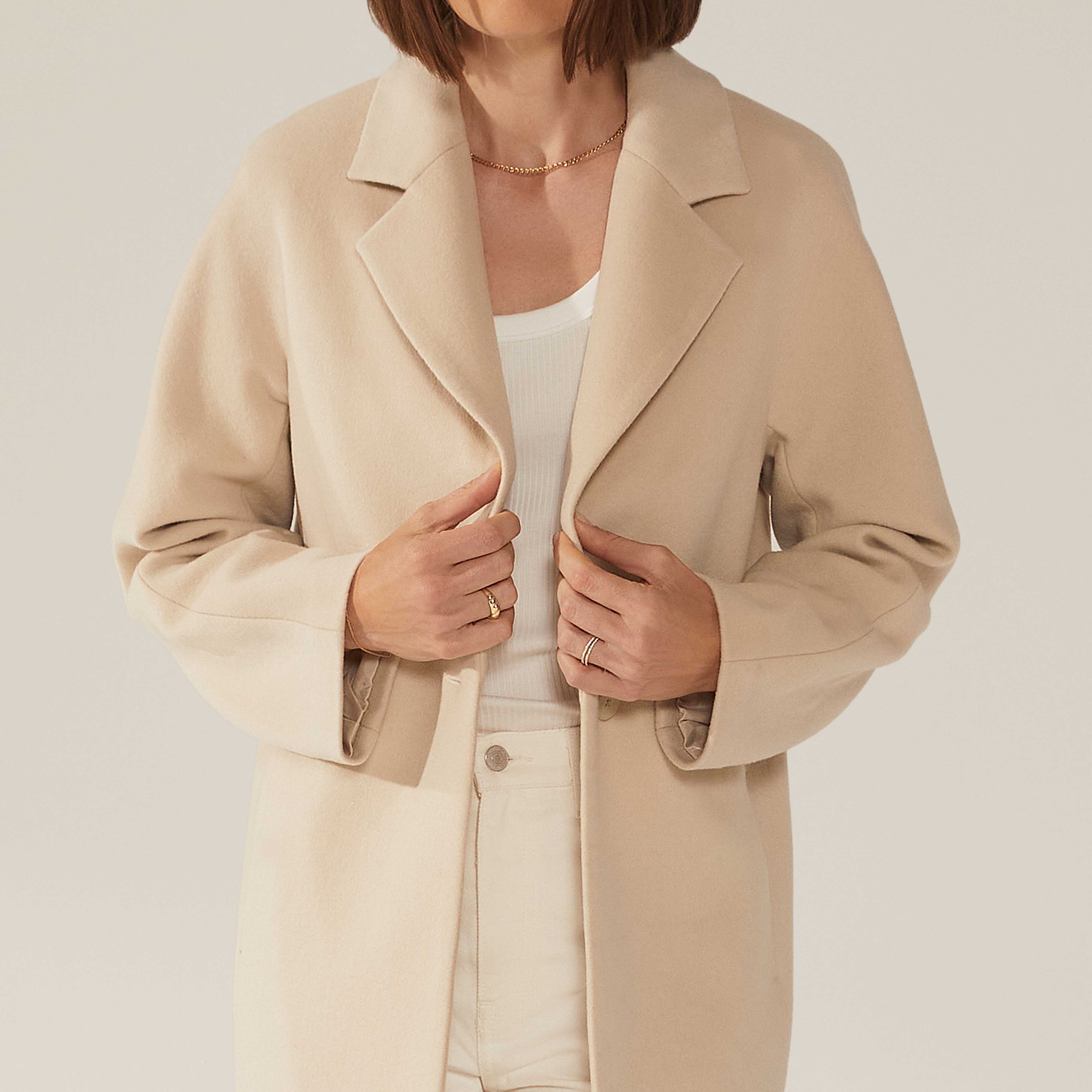 Risa Cashmere-Wool Button Down Coat - Image 11