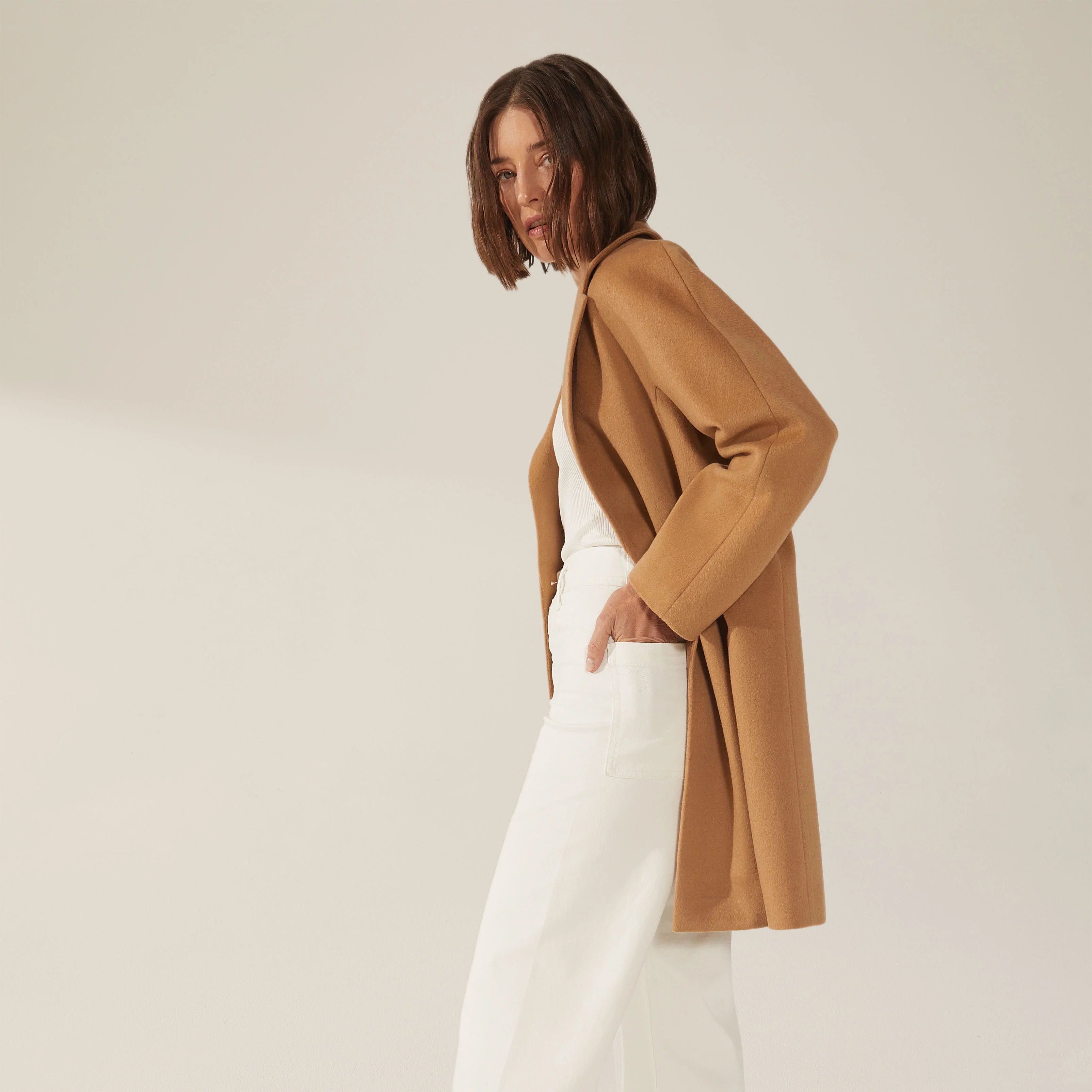 Risa Cashmere-Wool Button Down Coat - Image 4