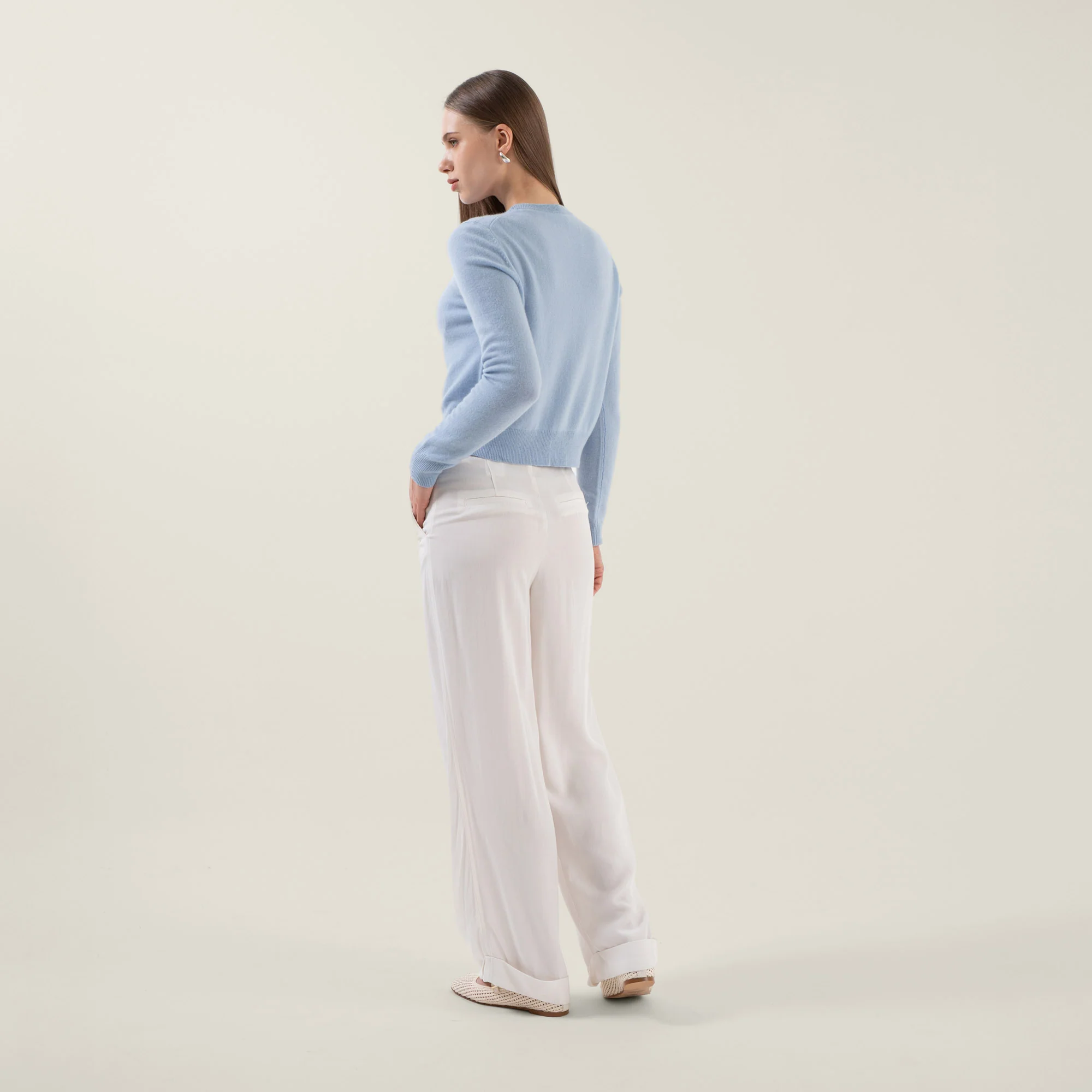 Sadie Cashmere Crew Cardigan - Image 22