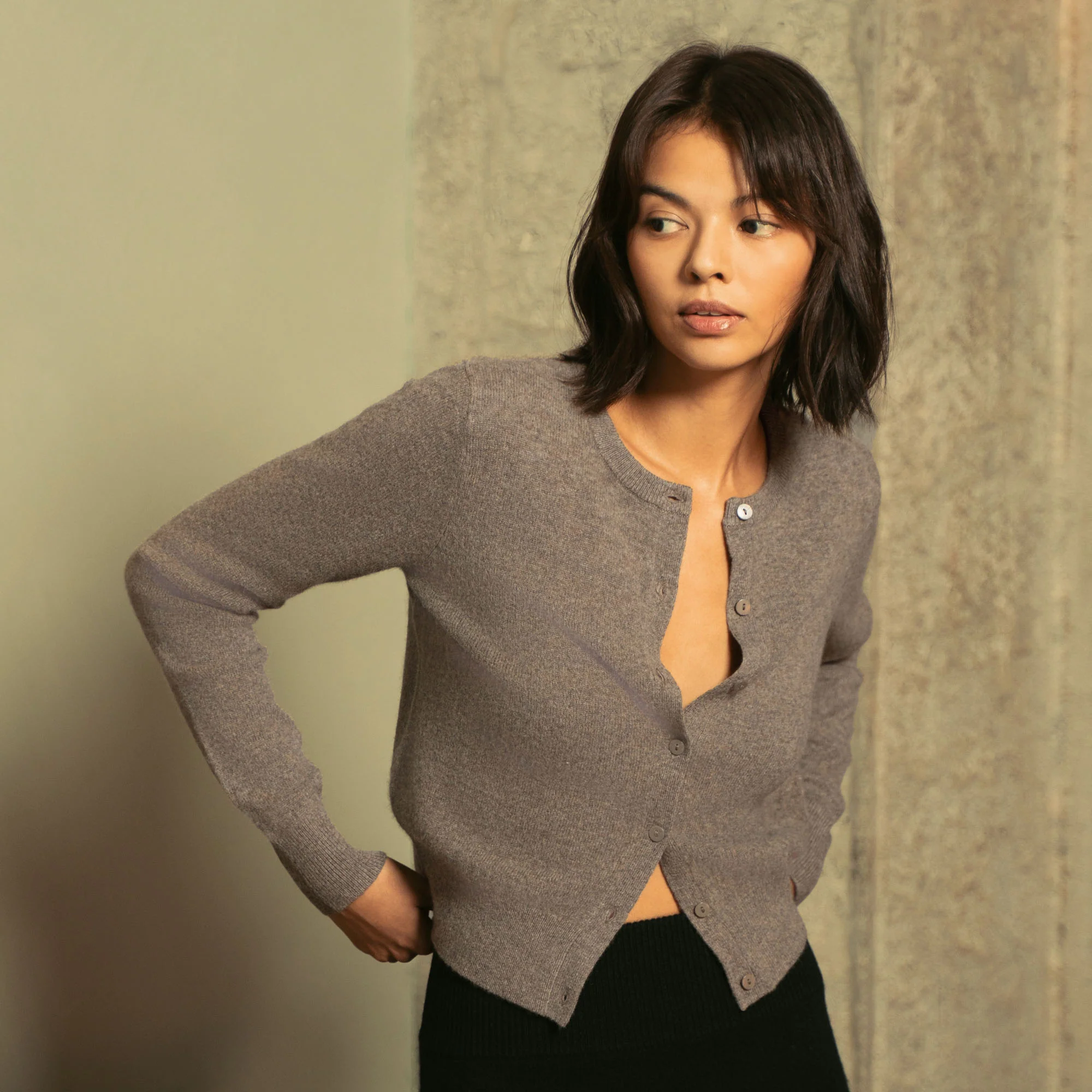 Sadie Cashmere Crew Cardigan - Image 33