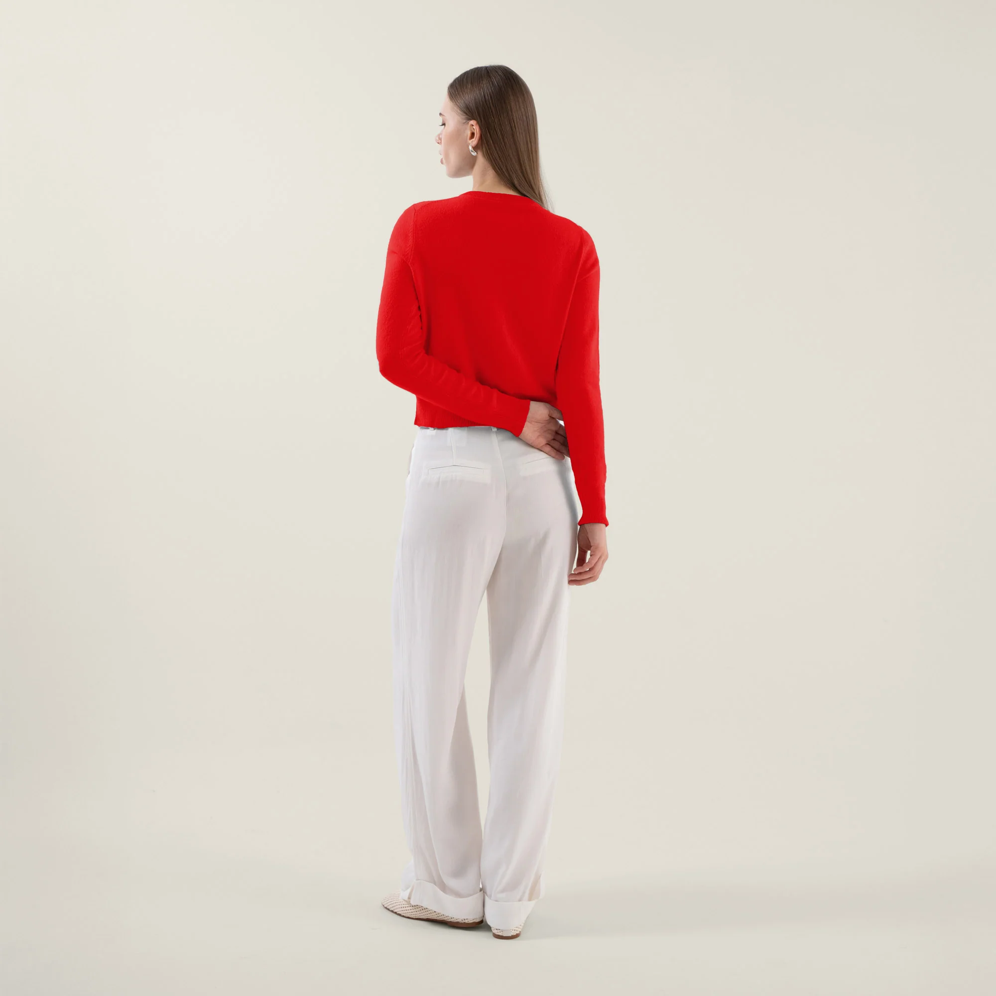 Sadie Cashmere Crew Cardigan - Image 36