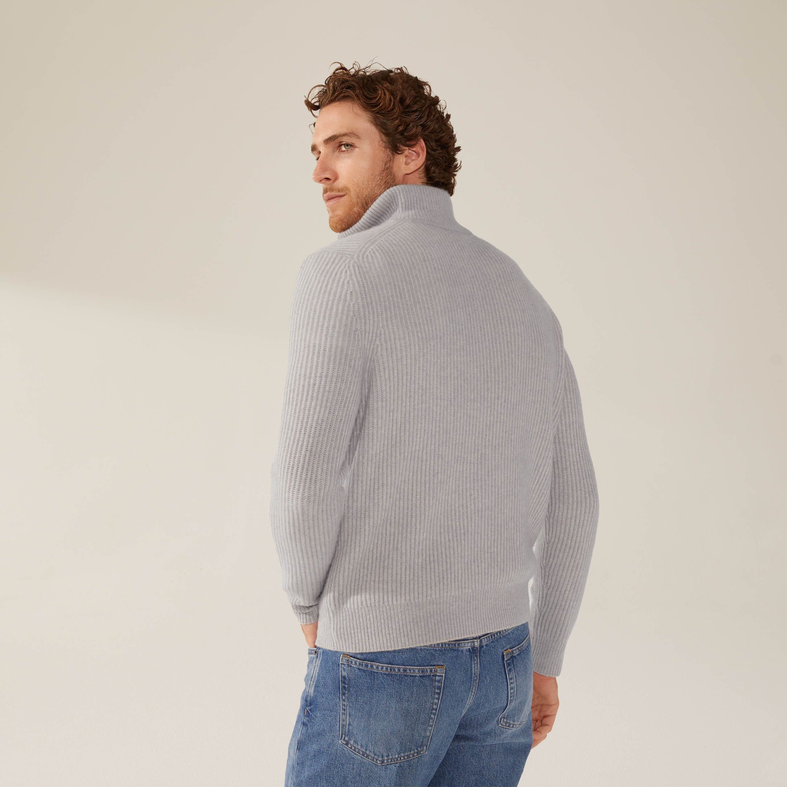 Shane Chunky Cashmere Quarter Zip Pullover - Image 11