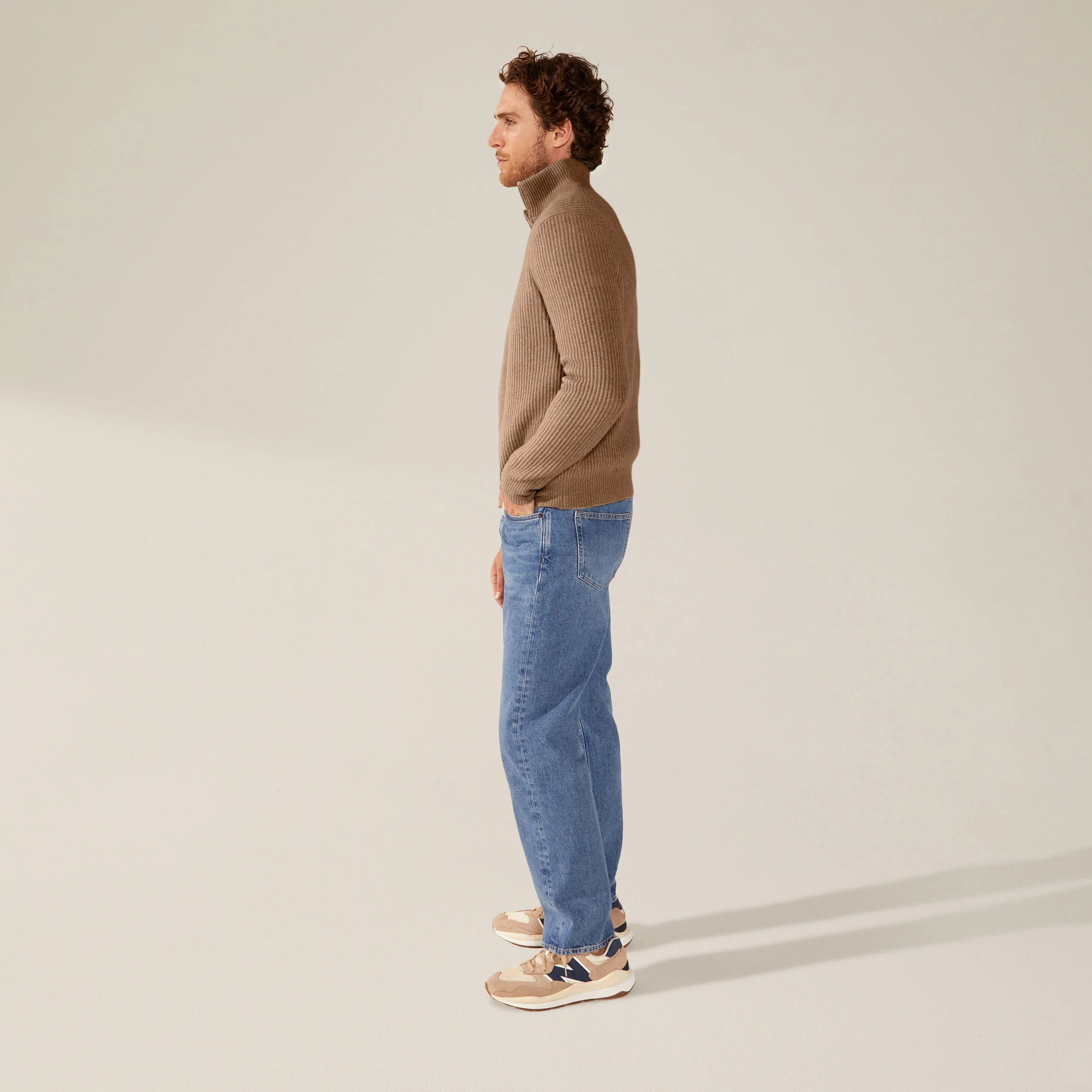 Shane Chunky Cashmere Quarter Zip Pullover - Image 17