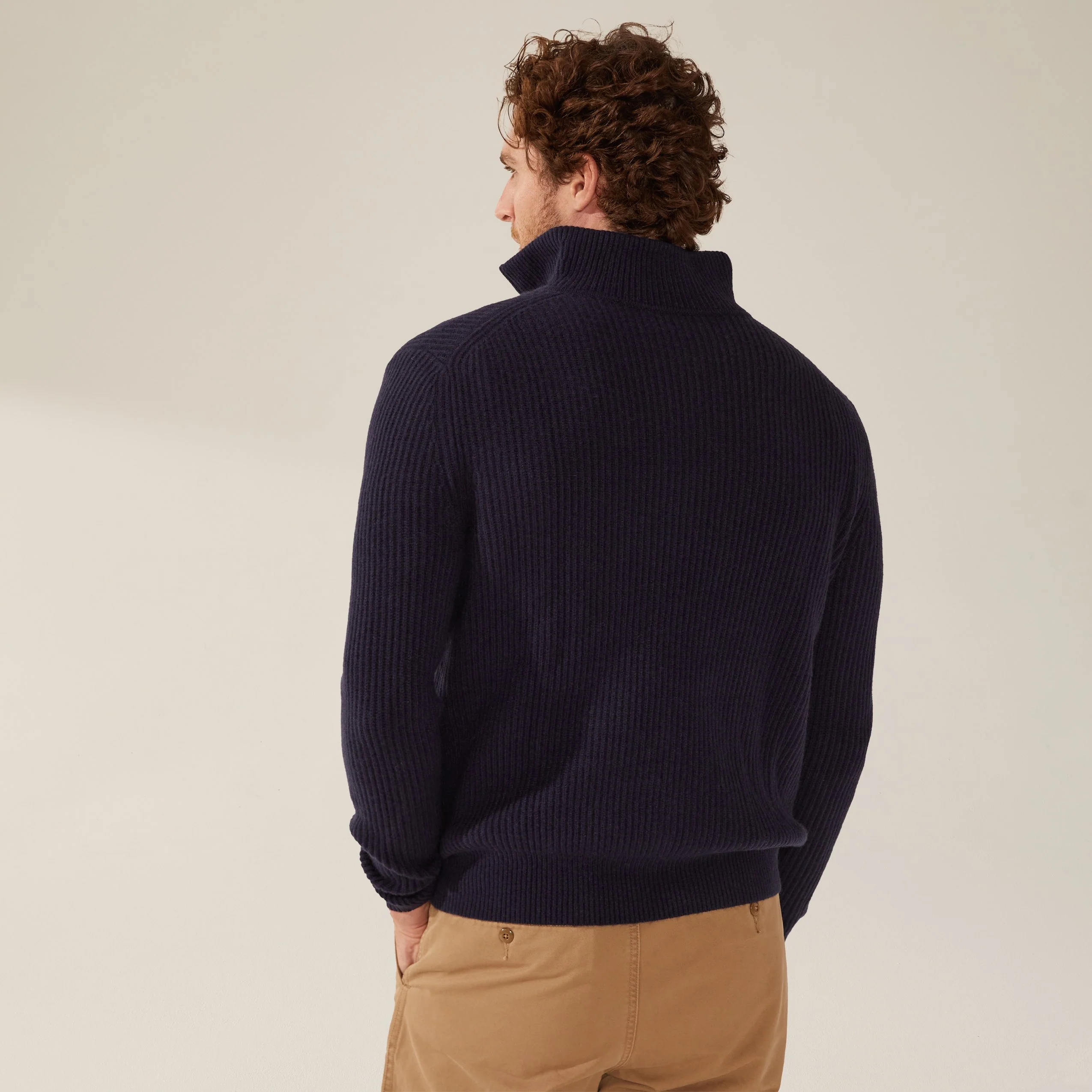 Shane Chunky Cashmere Quarter Zip Pullover - Image 6