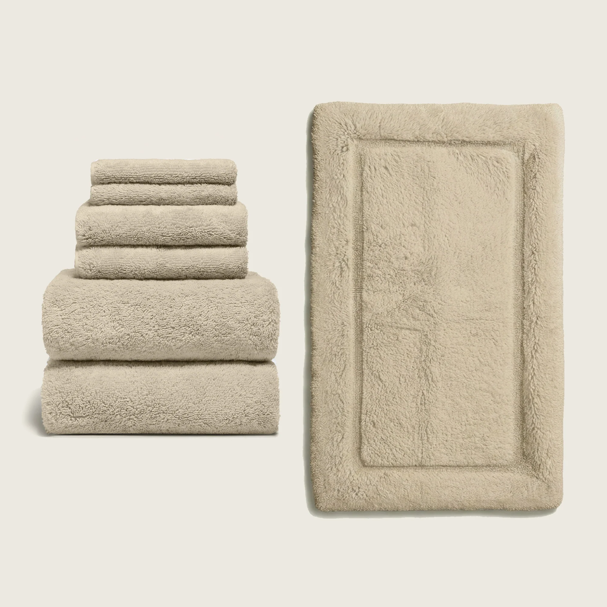 Ultraplush Australian Cotton Bath Towel & Mat Set - Image 3